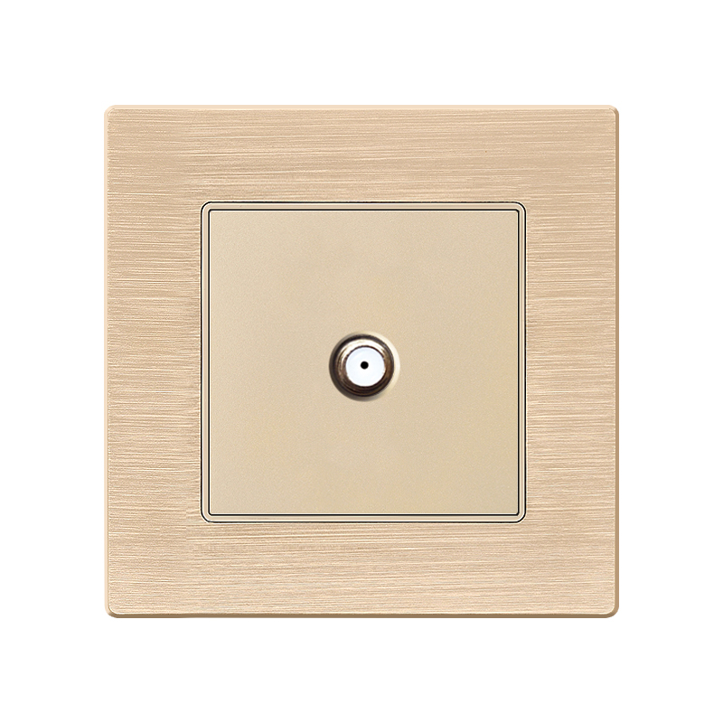 Aluminium Socket F71A-Satellite socket-Gold